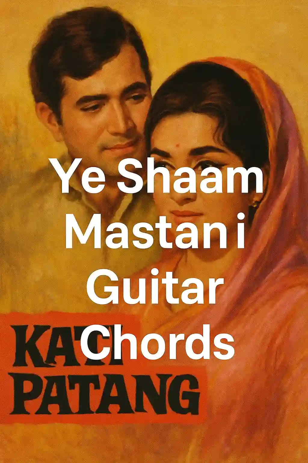 Ye Shaam Mastani guitar chords tutorial with G scale and strumming pattern