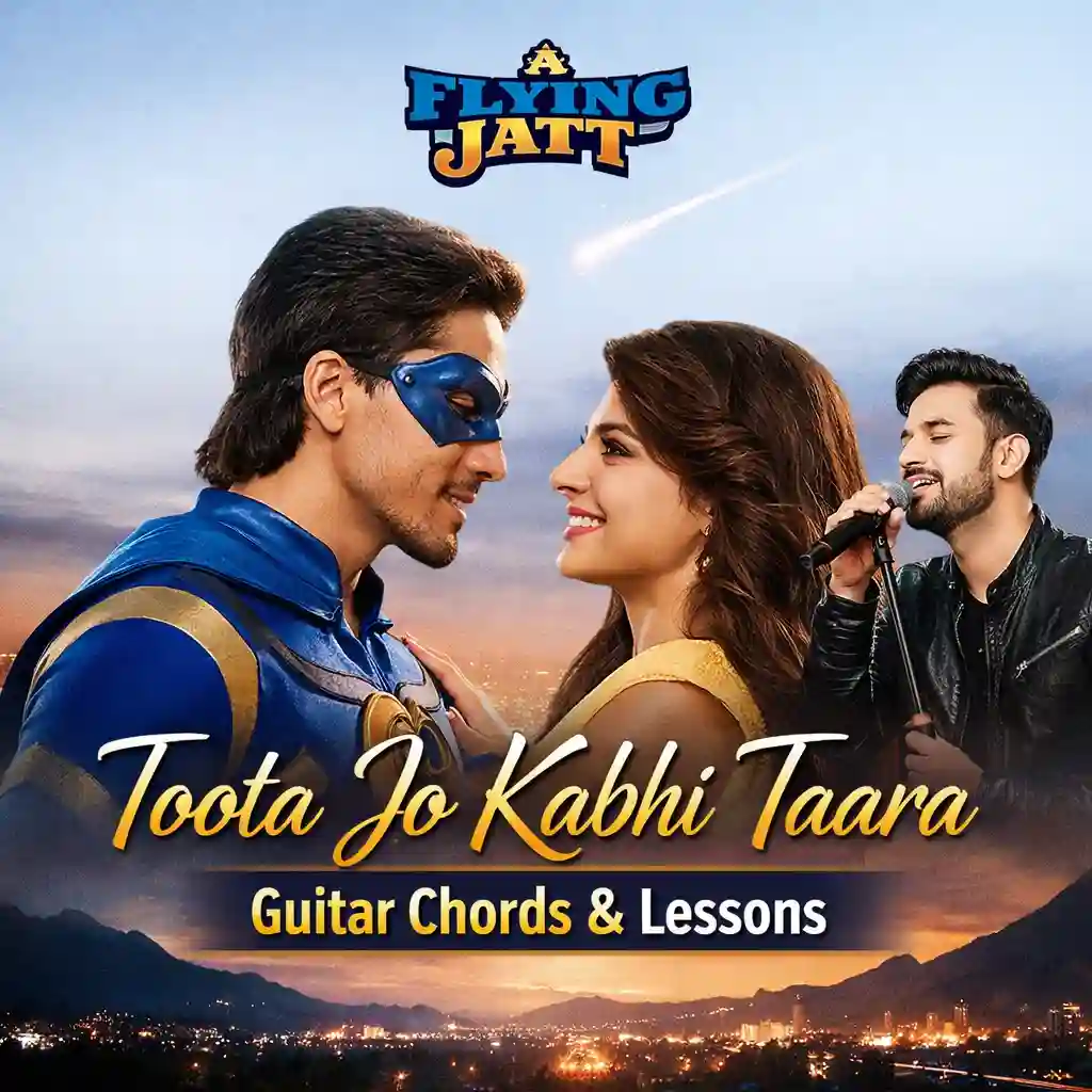 Toota Jo Kabhi Taara guitar chords with strumming pattern Atif Aslam song tutorial