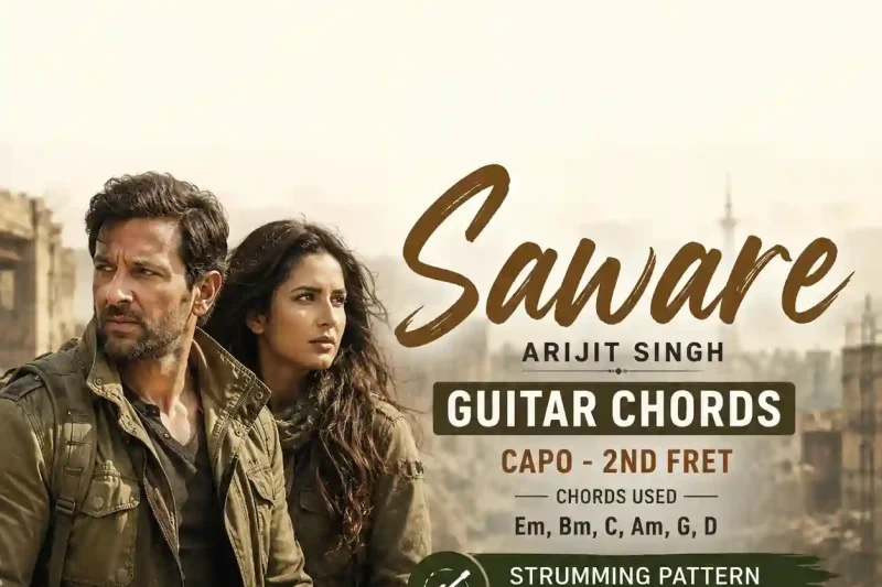 Saware guitar chords and strumming pattern with Capo 2nd fret